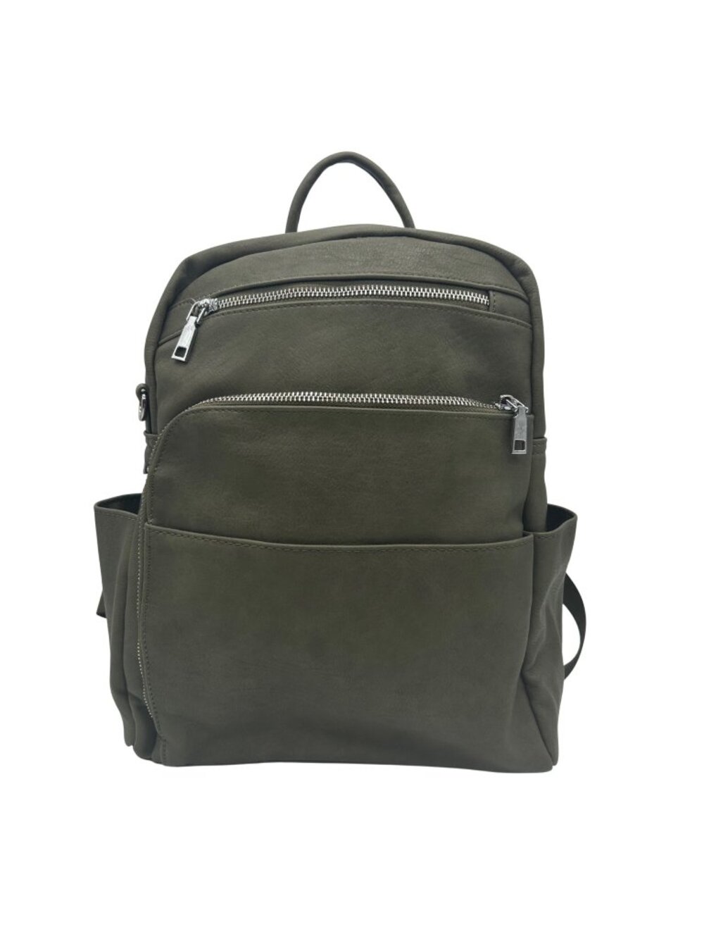 Antik Kraft Sage Green  Faux Leather Willa Backpack